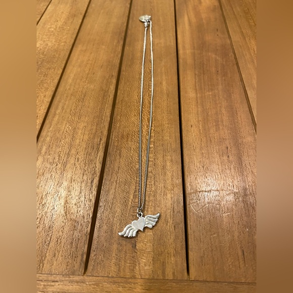 Silver Winged Heart Necklace - Picture 2 of 4